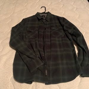 Vans Green/Black Button Down Shirt